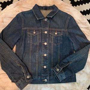 J.Crew medium/dark wash denim jacket, XS